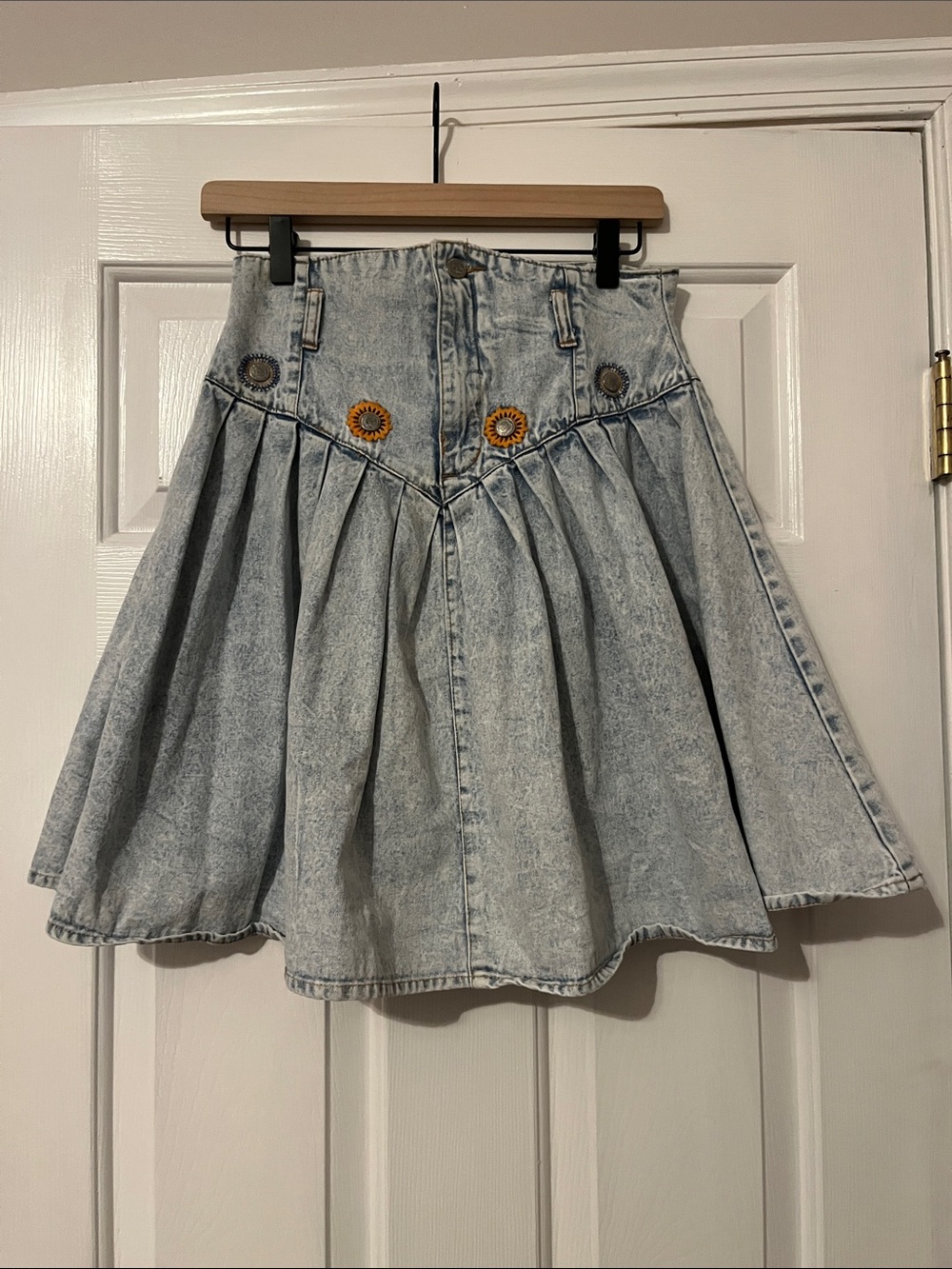 Jordache Girls’ Vintage Acid Wash Denim Circle Skirt